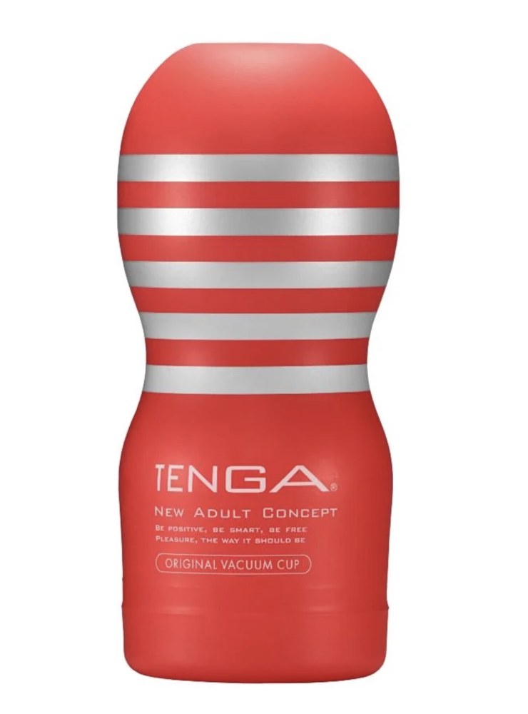 Red and silver TENGA Original Vacuum Cup