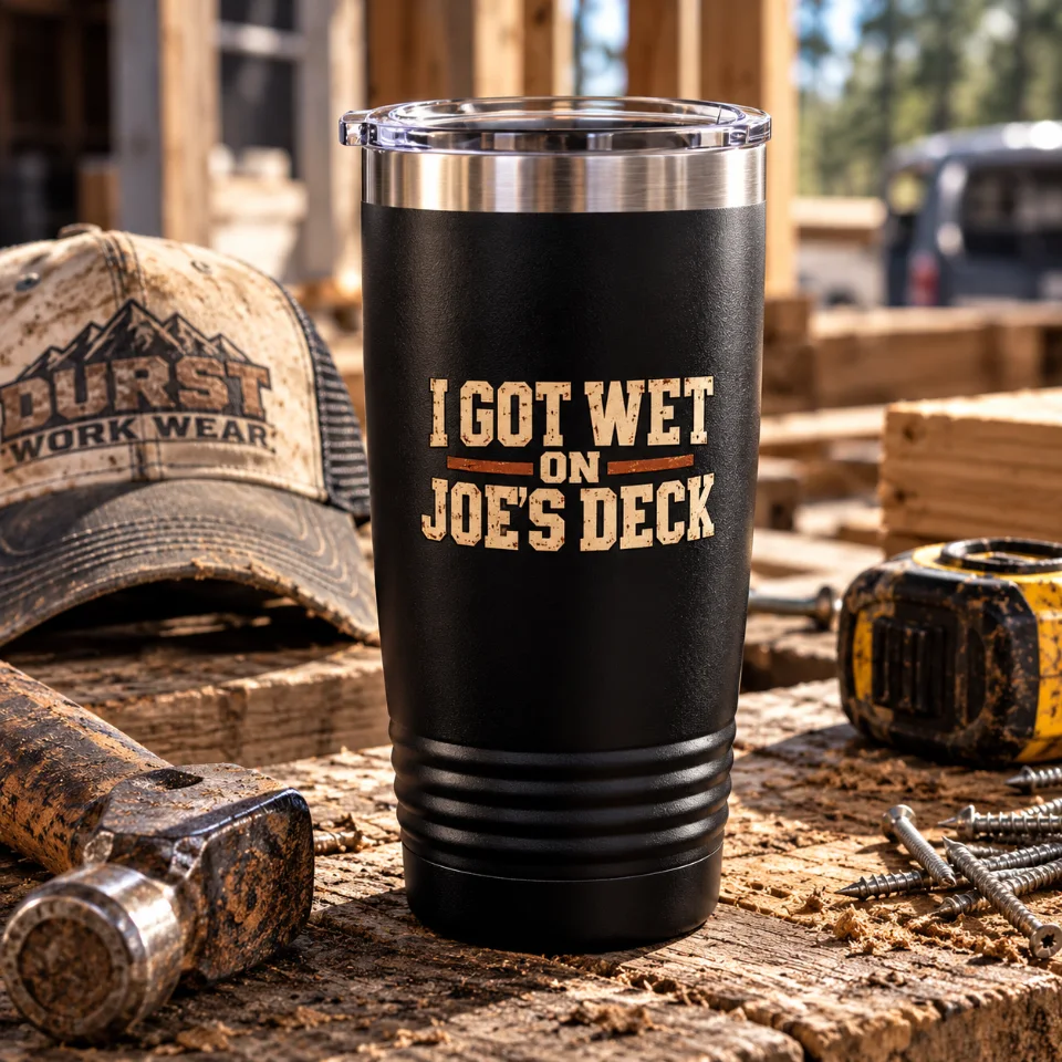 "I Got Wet on Joe's Deck" Insulated Travel Cup