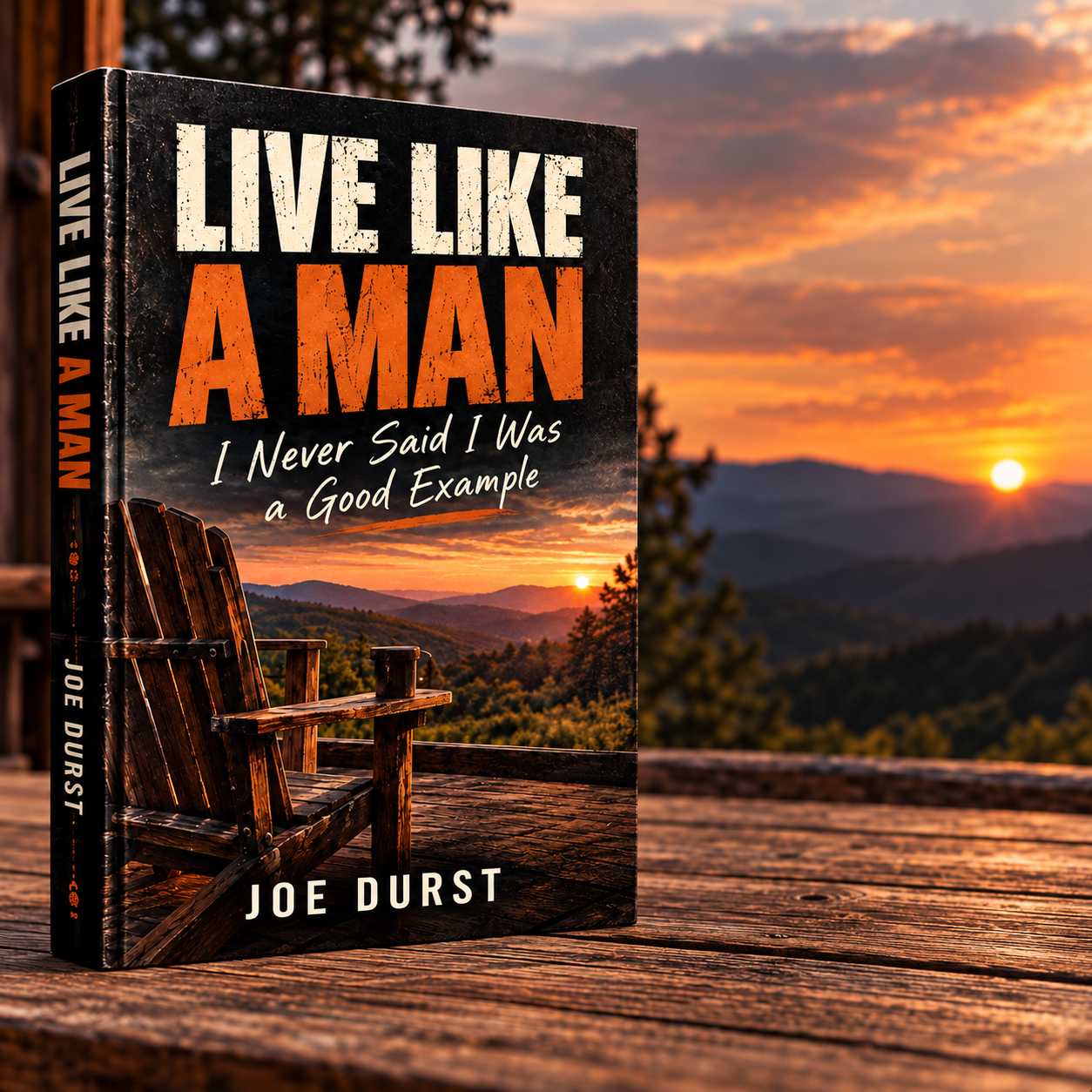 LIVE LIKE A MAN by Joe Durst — permanent book mockup